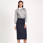 Kadın Yüksek Bel Yırtmaçlı Etek