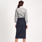 Kadın Yüksek Bel Yırtmaçlı Etek