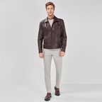 Kahve Aimone Erkek Deri Ceket