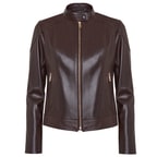 Kahve Carlina Kadın Deri Mont