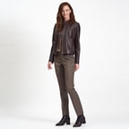 Kahve Carlina Kadın Deri Mont