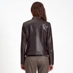 Kahve Carlina Kadın Deri Mont