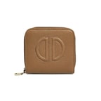 Kahve D Logolu Kadın Deri Cüzdan