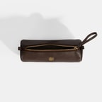 Kahve Deri Kalemlik/Tıraş/Makyaj Çantası