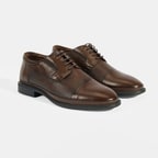 Kahve Erkek Bağcıklı Deri Klasik Ayakkabı