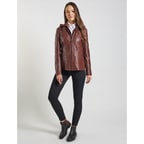 Kahve Fianna Kadın Deri Mont