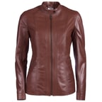 Kahve Fianna Kadın Deri Mont