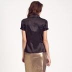 Kahve İpek Kadın Gömlek