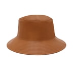 Kahve Kadın Deri Şapka