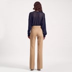 Kahve Kadın Dokuma Pantolon