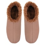 Kahve Kadın Fluffy Yünlü Patik