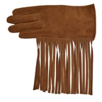 Kahve Kadın Püsküllü Süet Eldiven