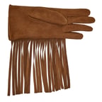 Kahve Kadın Püsküllü Süet Eldiven