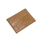 Kahve Kroko Baskılı Deri Kartlık