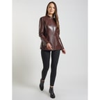 Kahve Marya Kadın Deri Ceket