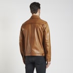 Kahve Mendes Erkek Deri Mont