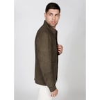 Kahve Meteja Erkek Süet Gömlek