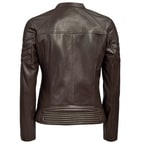 Kahve Michele Kadın Deri Mont