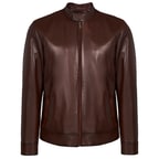 Kahve Moor Erkek Deri Ceket