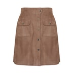 Kahve Nicci Kadın Süet Etek