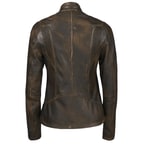 Kahve Tracy Kadın Deri Biker Mont