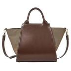 Kahve Trian Kadın Deri El Çantası