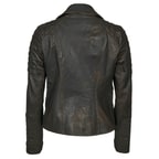 Kahve Vintage Kadın Deri Mont