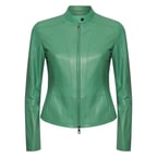 Kalle Yeşil Kadın Deri Ceket