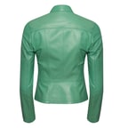 Kalle Yeşil Kadın Deri Ceket