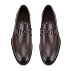 Kane Kahve Erkek Toka Aksesuarlı Deri Klasik Ayakkabı