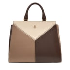 Karmen Krem Kadın Kroko Baskılı Deri El Çantası