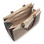 Karmen Krem Kadın Kroko Baskılı Deri El Çantası