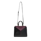 Karmen Siyah Kadın Kroko Baskılı Deri El Çantası