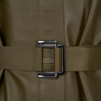 Kelly Yeşil Kadın Deri Trençkot