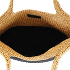 Kevin Siyah Kadın Hasır Omuz Çantası