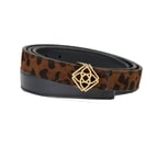 Kieran Leopar Kadın Çift Taraflı Deri Kemer