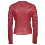 Kırmızı Adonita Kadın Deri Mont