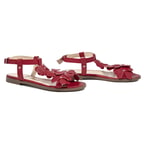 Kırmızı Belle Kadın Deri Sandalet
