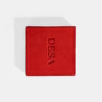 Kırmızı Deri Dörtlü Bardak Altlığı