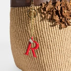 Kırmızı R Harfi Deri Anahtarlık