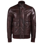 Kırmızı Rufio Erkek Deri Mont