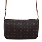 Klaus Kahve Kadın Monogram Omuz Çantası