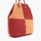 Kort Turuncu Kadın Hasır Omuz Çantası