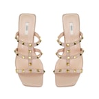 Kristen Bej Kadın Topuklu Deri Terlik