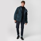 Lacivert Dione Erkek Kürk Kaban