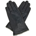 Lacivert Erkek Yünlü Deri Eldiven