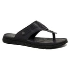 Lacivert Volante Erkek Deri Terlik