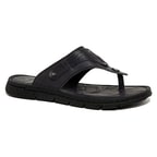 Lacivert Volante Erkek Deri Terlik