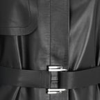 Laira Siyah Kadın Deri Trençkot