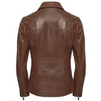 Laura Kadın Gömlek Yakalı Deri Mont